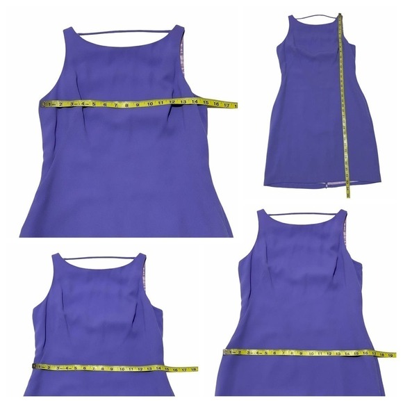 Cdc Purple Strappy Open Back Mini Sheath Dress - Picture 13 of 13